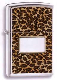 Zippo Leopard lighter 28047 Polished Chrome 