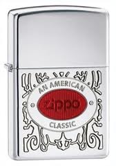 Zippo American Classic Lighter 28069 Red Border