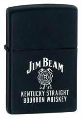 Zippo Jim Beam Black Matte 28072 Kentucky Straight