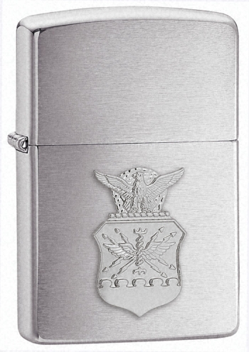 Zippo 280AFC Brushed Chrome Air Force Crest Lighter