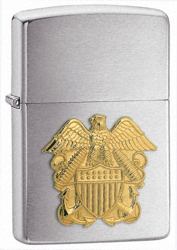 Zippo Brshed Chrme, Navy Officer lights 280NO