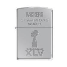 Zippo Packers Champion Xlv Pol Chr lights 28177
