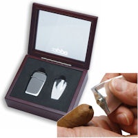 Zippo Blu Cigar Lighter & Punch Set lights 30044