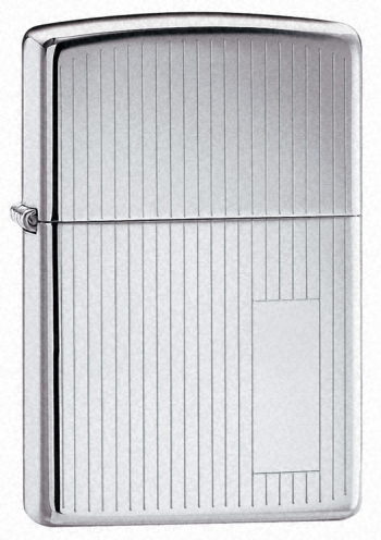 Zippo High Polished Engine Turned 350 Chrome Lighter