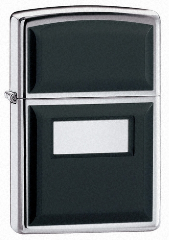355 Ultralite Polished Chrome Black Emblem Lighter 355