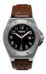 Zippo Ss Watch Casual Brown Leather lights 45009