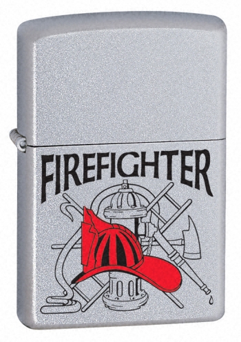 Zippo Satin Chrm, Firefighter lights 719