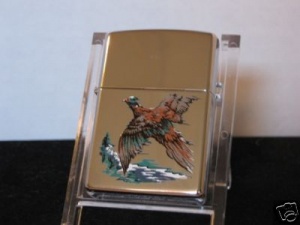 Zippo 755 High Polish Chrome Pheasant Windproof Lid
