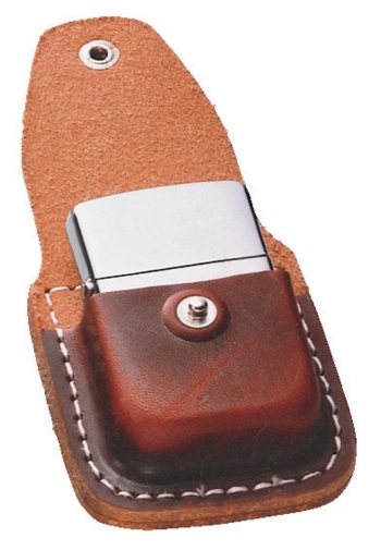 Zippo Lighter Pouch W-clip-brown lights LPCB