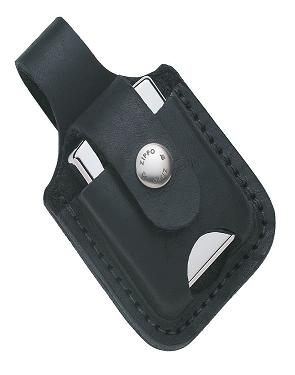 Zippo Black Pouch W-thumb Notch lights LPTBK
