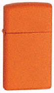 Zippo Slim Orange Matte lights 1631