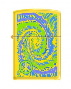 Zippo 24839 Tye Dye with Small Peace Sign Symbols  24839TYEDYE