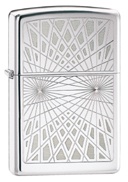 Zippo Basic lines high polish chrome lighter 24903