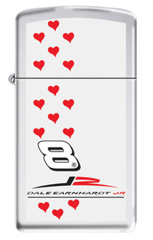 Zippo Dale Jr. Red Hearts Slim lights M1057