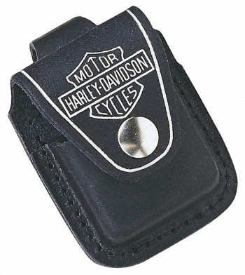 Zippo Hd Black Leather Lighter Pouch lights HDPBK