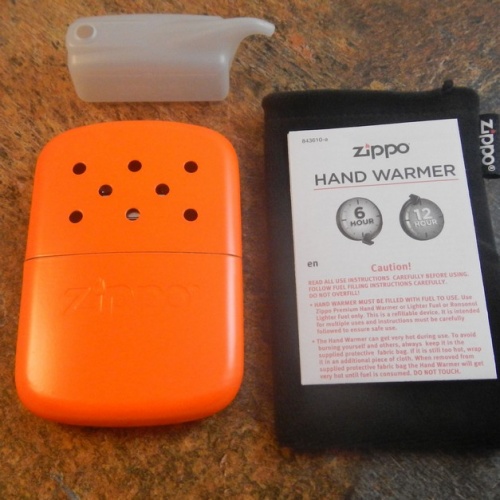 Zippo 12 Hour Hand Warmer Orange lights 40348