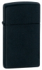The Zippo Black Matte Slim lighter (model 1618)