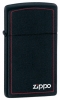Zippo Black matte with Zippo logo and border 1618B