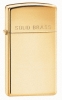 Zippo high polished brass solid etch (model 1654)