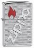 Zippo Bolted Z20991 Chrome Zippo Logo Red Flame
