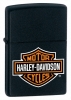Zippo BLACK MATTE BAR & SHIELD - 218HDH252