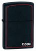 Black Matte Lighter With Zippo Logo & Border(218B)