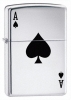 Zippo Lucky Ace Of Spades 24011 High Polish Lighter