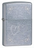 Zippo Heart To Heart 24016 Lighter Chrome 2 Hearts