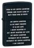 The Zippo ZPP CRD Black Matte lighter (model Z24710)