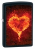 The Zippo Heart In Flames Black Matte Lighter 28313