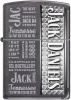Zippo 28577 Gray Dusk Jack Daniels