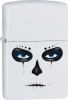 Zippo WHITE MATTE BLK FACIAL IMAGE - 28828