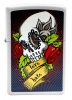 Zippo WHITE MATTE SKULL LOVE/HATE - 28859
