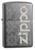 Zippo ZIPPO LOGO W/FLOWERS-BLACK ICE - 29241