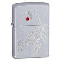 Scorpion Satin Chrome 24479 Lighter Swarovski