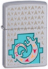 Zippo Painted Lizard Satin Chrome Lighter (24455)