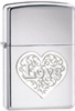Zippo DL Love High Polish Chrome lighter (24459)