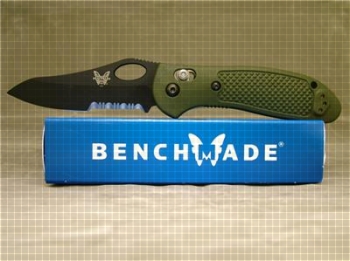 Benchmade Mini-grip,w-oval,combo,olive knives 555SOD