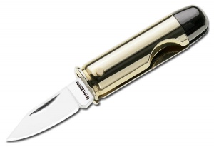 Boker 44 Magnum Bullet Knife440C Blade Brass Handle 01SC938