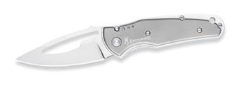 Browning 322-372 Illusion Knife Silver Handle And Drop Point Blade