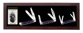 Browning Triple Tribute 321-199 Display Case With 3 Fine Knives
