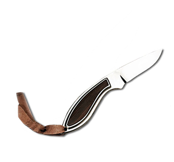 Browning Silver 322-376 Fixed Blade Ebony Inlay