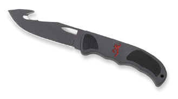 Browning Skinner Knife With Guthook & Ballistic Cloth Sheath Teflon Coated Blade 322-7500