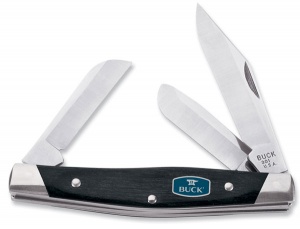 Buck 3185 Charcoal Diamdwood Stkm knives 301GYS