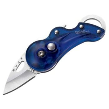 Buck 756BL Knife With Drop-Point Blade Blue Anodized Aluminium Handle 756L