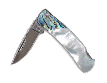 Buck 55PPB Mother Of Pearl & Paua Pearl Handled Knife -Unique Distinctive Still A Buck Knife!