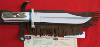Buck 4813 Custom Bowie Bald Eagle knives 903EKSLE