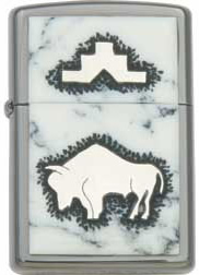 David Yellowhorse White Buffalo -white Turq-250 Knives -WHITE-BUFFALO