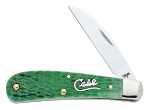 Case 10059 Sway Back Wharncliffe Emerald Green Gent Knife