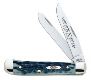Case Lt Ed Xxiv Blue Lagoon Trapper Knives 11569
